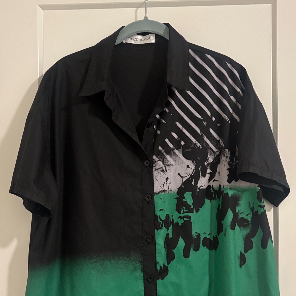 MConcept Black and Green Shirt dress - Picture 5 of 8